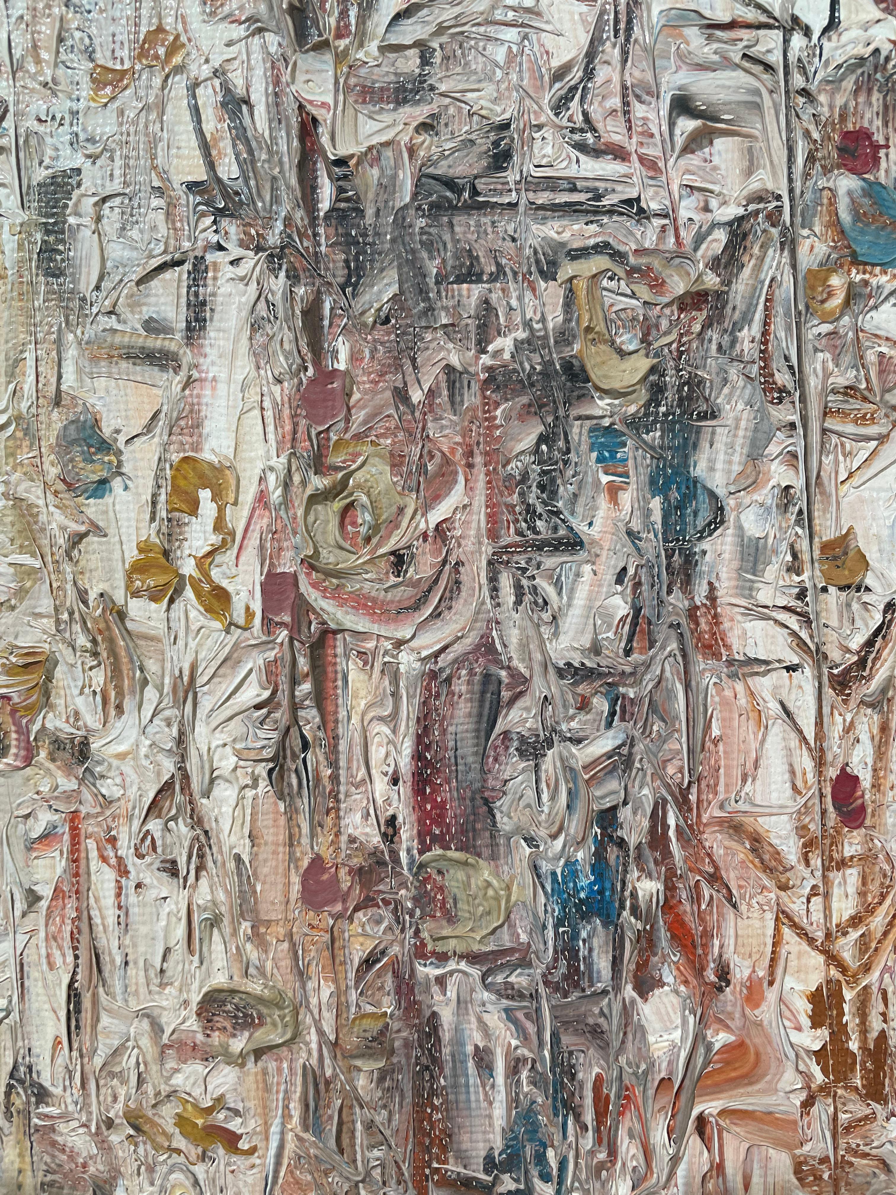 Peinture abstraite moderne des années 1960 - Gris Abstract Painting par Stanley Bate