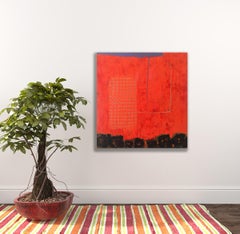 "Phoenix Nest, " 1960s Modern Abstract Painting