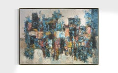 "Ruins of Athens, " 1960s Modern Abstract Painting