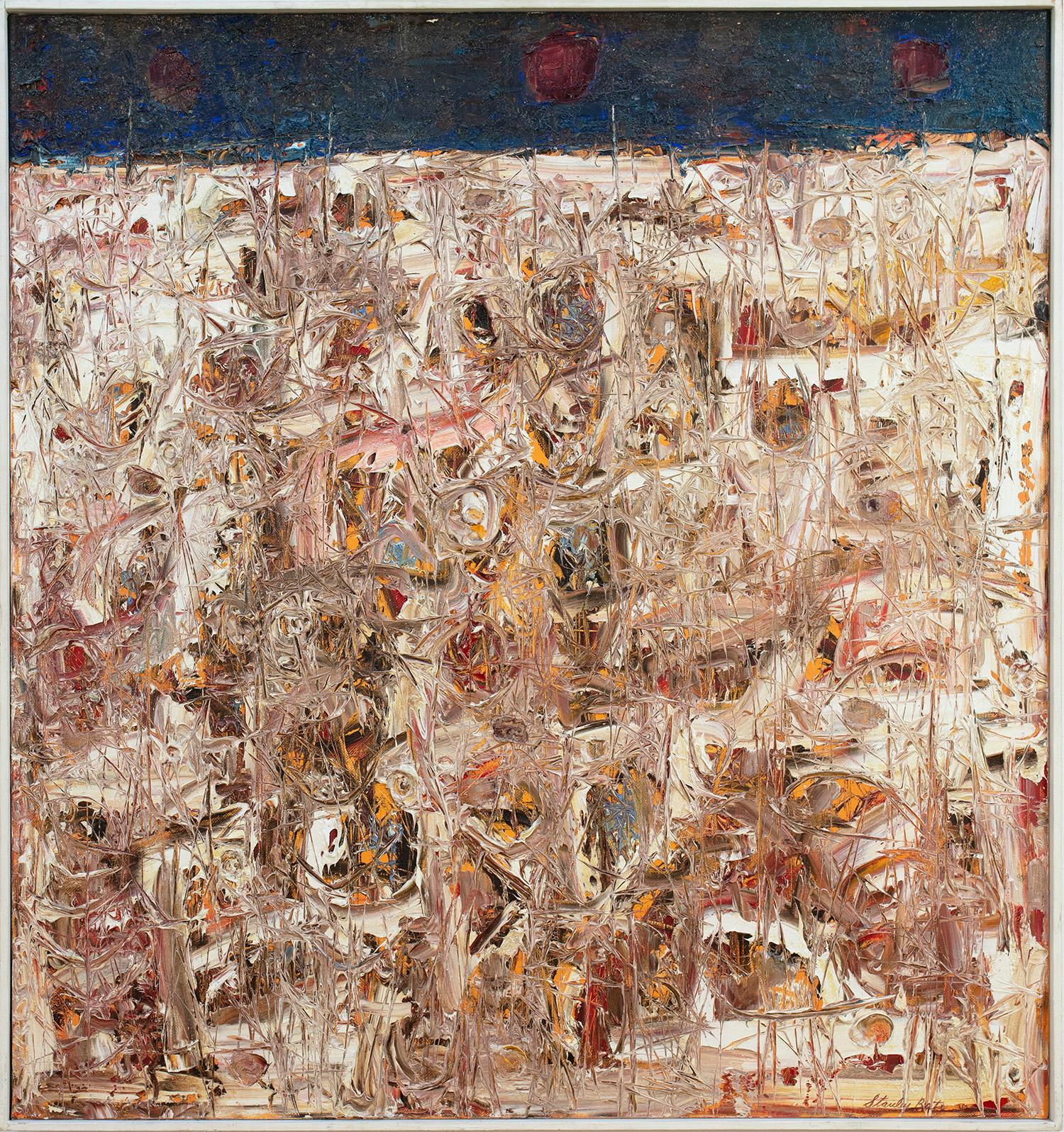 Abstract Painting di Stanley Bate - "Disgelo di primavera", pittura astratta moderna del 1960