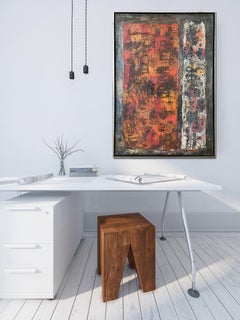 "Stele, " 1960s Modern Abstract Painting