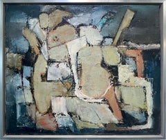 "Survivors, " 1960s Modern Abstract Painting
