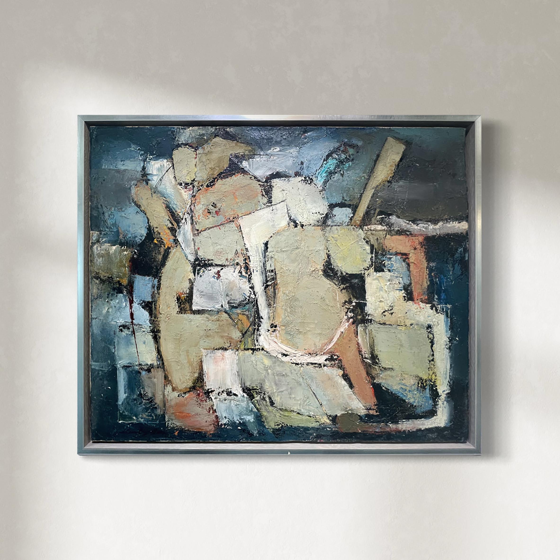Abstract Painting di Stanley Bate - "Sopravvissuti", pittura astratta moderna del 1960