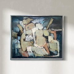 "Supervivientes", pintura abstracta moderna de los años 60