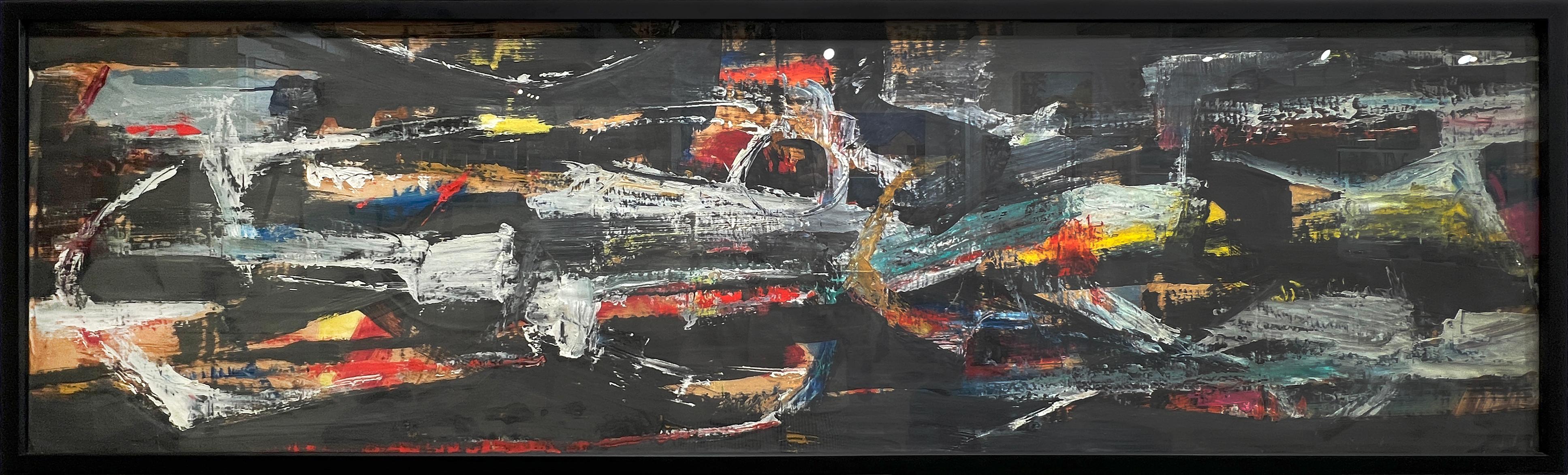 Abstract Painting Stanley Bate - Untitled #128, peinture abstraite moderne des années 1960