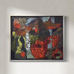 "Untitled, " 1950s Modern Abstract Painting