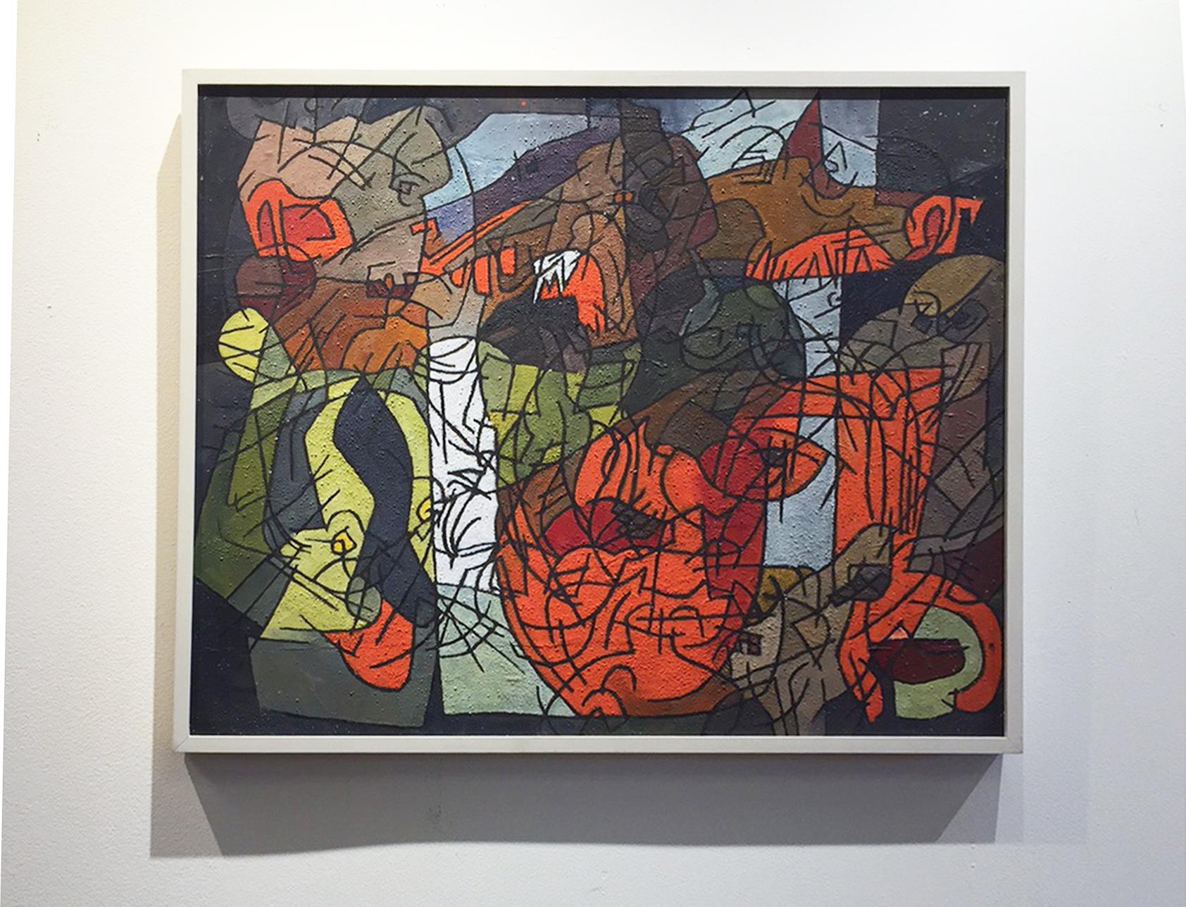 "Senza titolo", pittura astratta moderna del 1950