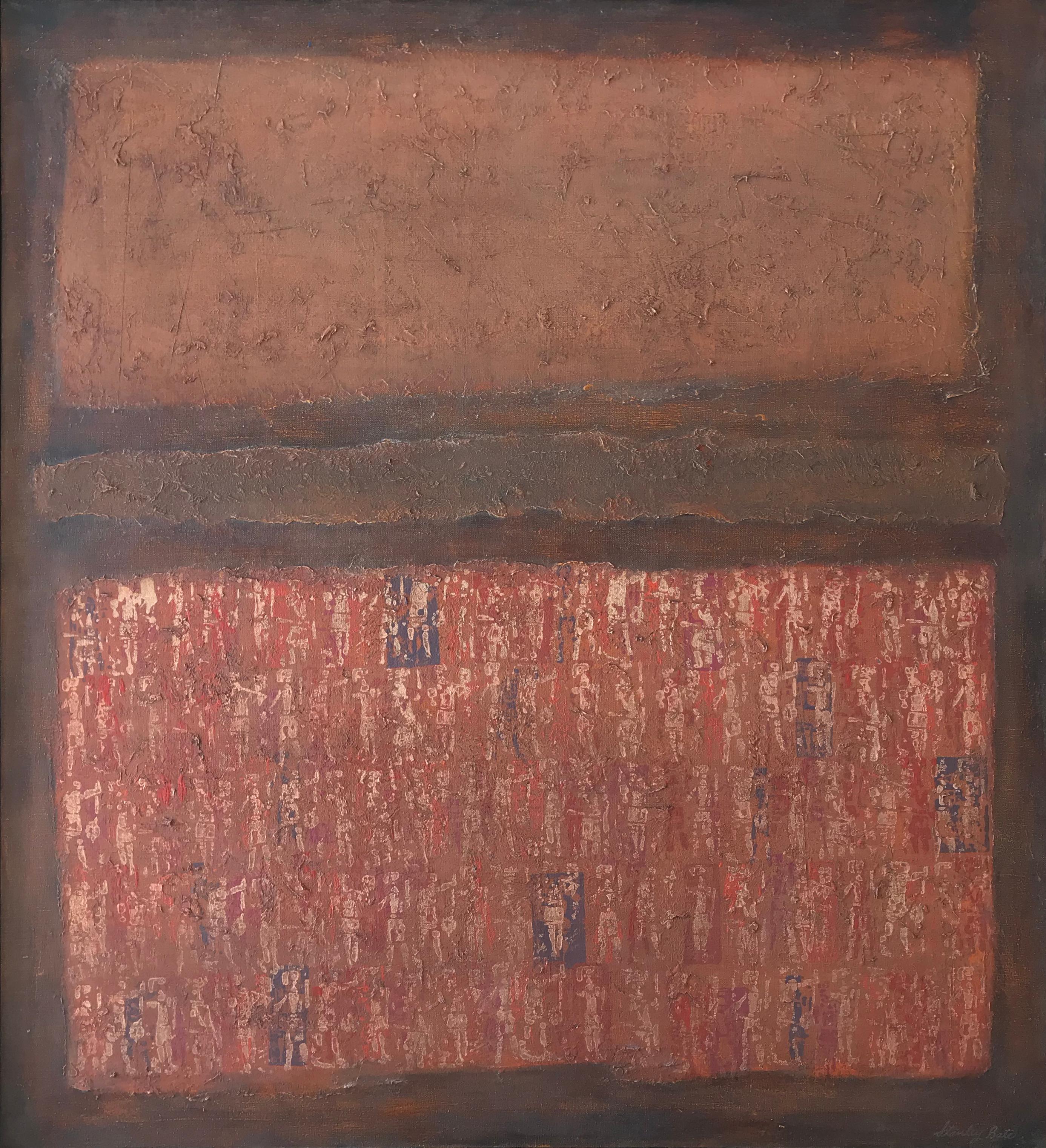 Stanley Bate Abstract Painting - "Untitled, " 1960s Modern Oil Painting