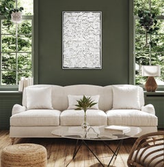 "Construcción blanca", escultura mural abstracta moderna de los años 60