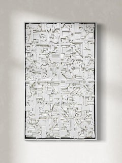 Sculpture murale abstraite moderne des années 1960 « White Construction »