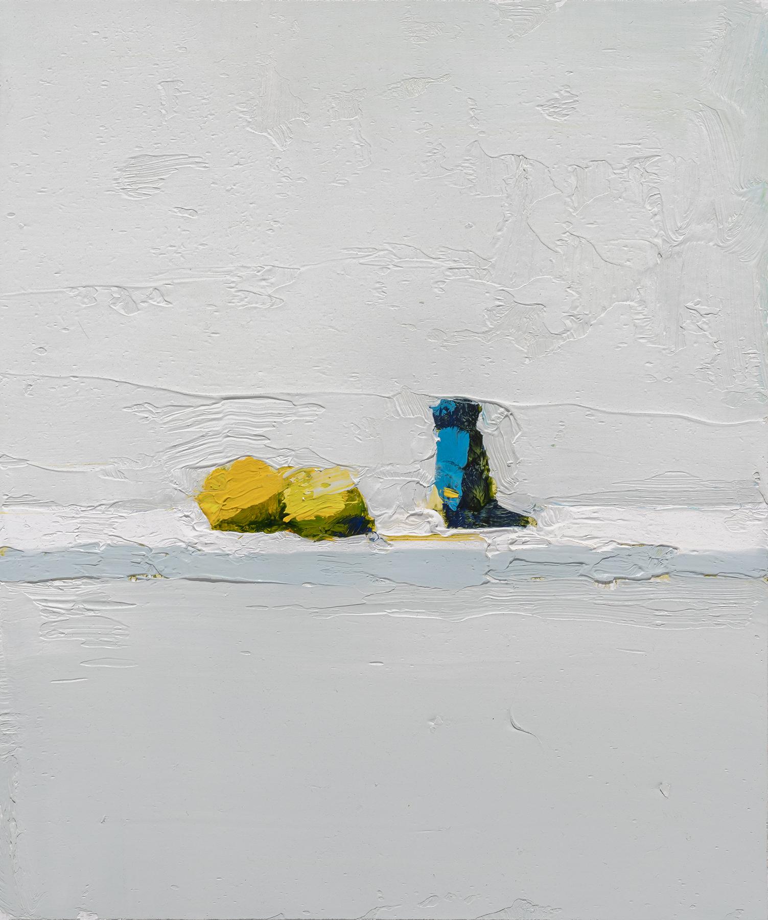 Still-Life Painting de Stanley Bielen - "Considera esto" 2024 Óleo sobre papel/montado 6 ½ x 5 ½ pulg.