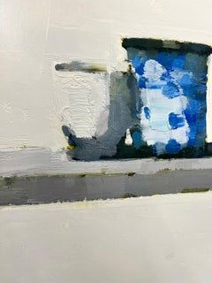 "Taza de esmalte" 2024 Óleo sobre papel/montado 15 x 22 pulg.