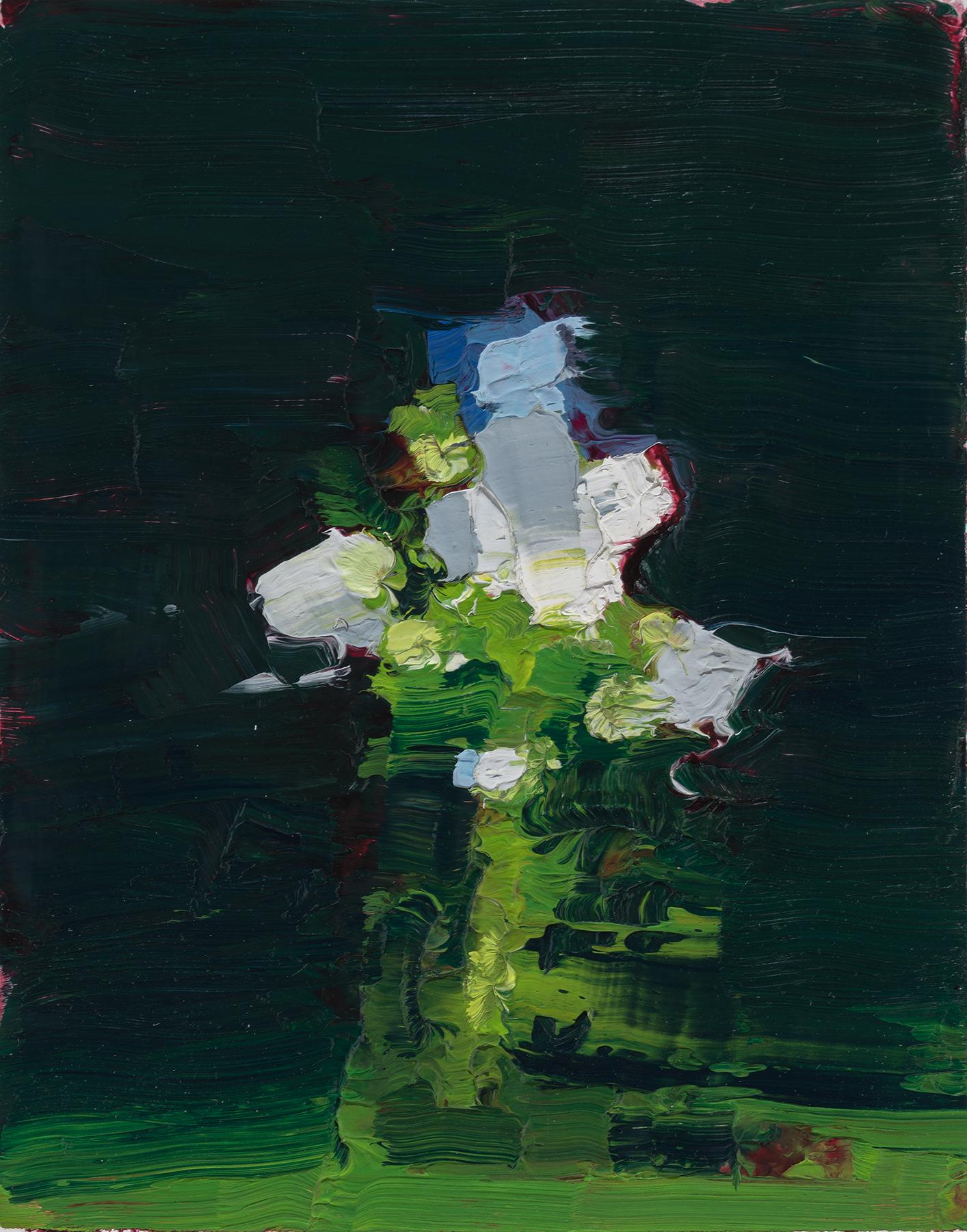 Stanley Bielen Still-Life Painting - "Fleeting Glance" 2024 Oil on paper/mounted 5 ⅞ x 4 ½ in.
