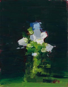"Fleeting Glance" 2024 Oil on paper/mounted 5 ⅞ x 4 ½ in.