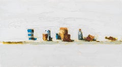 "In Waiting" 2024 Oil on paper/mounted 7 x 13 in.
