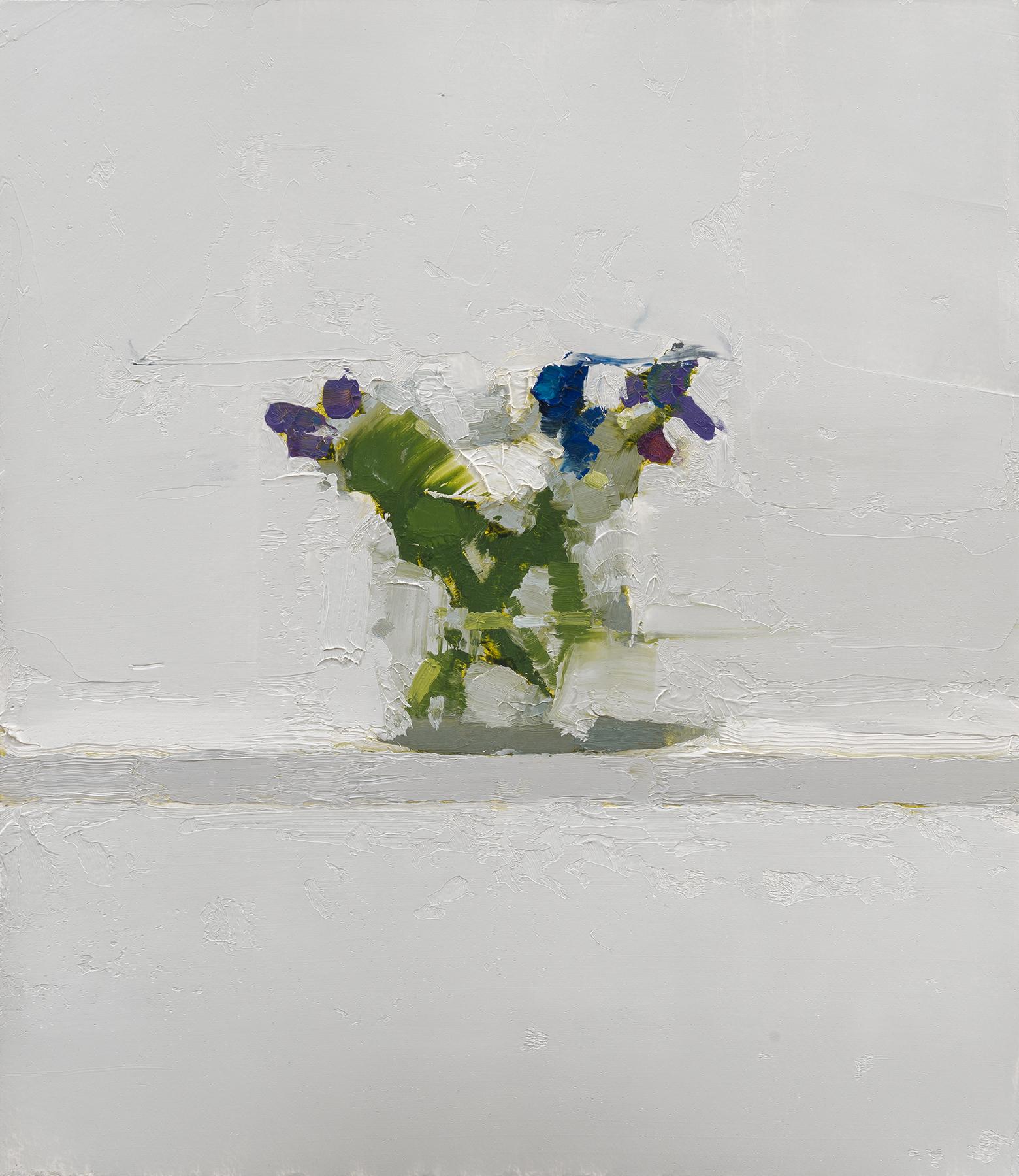 Still-Life Painting de Stanley Bielen - "Aire de primavera" 2023 Óleo sobre papel/montado 12 x 10 ¼ pulg.
