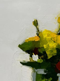 Stanley Bielen "Dalias y caléndula" Óleo sobre papel/Montado