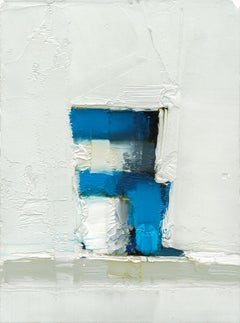 Stanley Bielen "Minor Blue" Framed Oil on Paper Painting