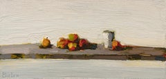 Stanley Bielen "Oak and Apples" (Chêne et pommes)  - Huile sur papier/Monté