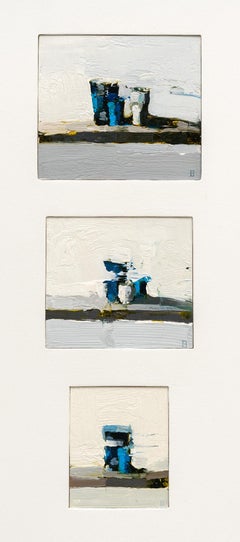 Stanley Bielen "Shelf Life (triptych)" Oil on Paper/Mounted