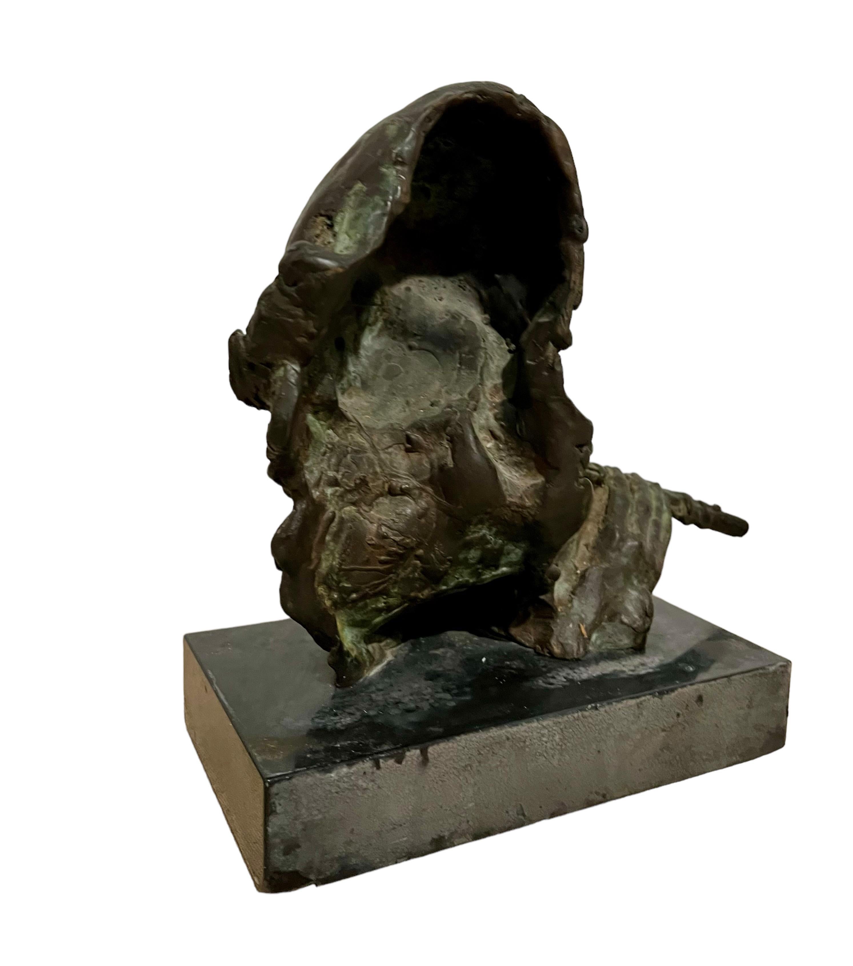 Bronze Sculpture Flutist American Modernist Art Stanley Bleifeld Girl with Flute For Sale 6