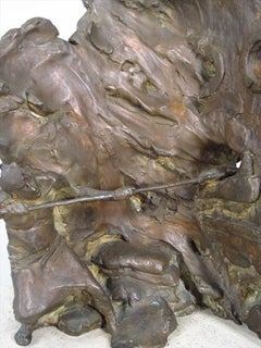 "The Baker" Stanley Bleifeld Bronze Sculpture 7/7 of a Man Using a Brick Oven