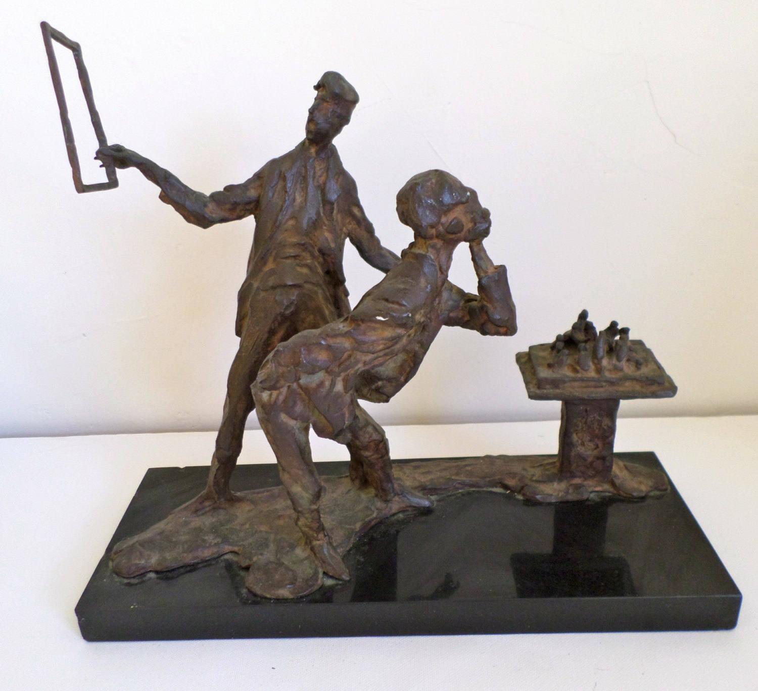 Stanley Bleifeld Figurative Sculpture - The Critic