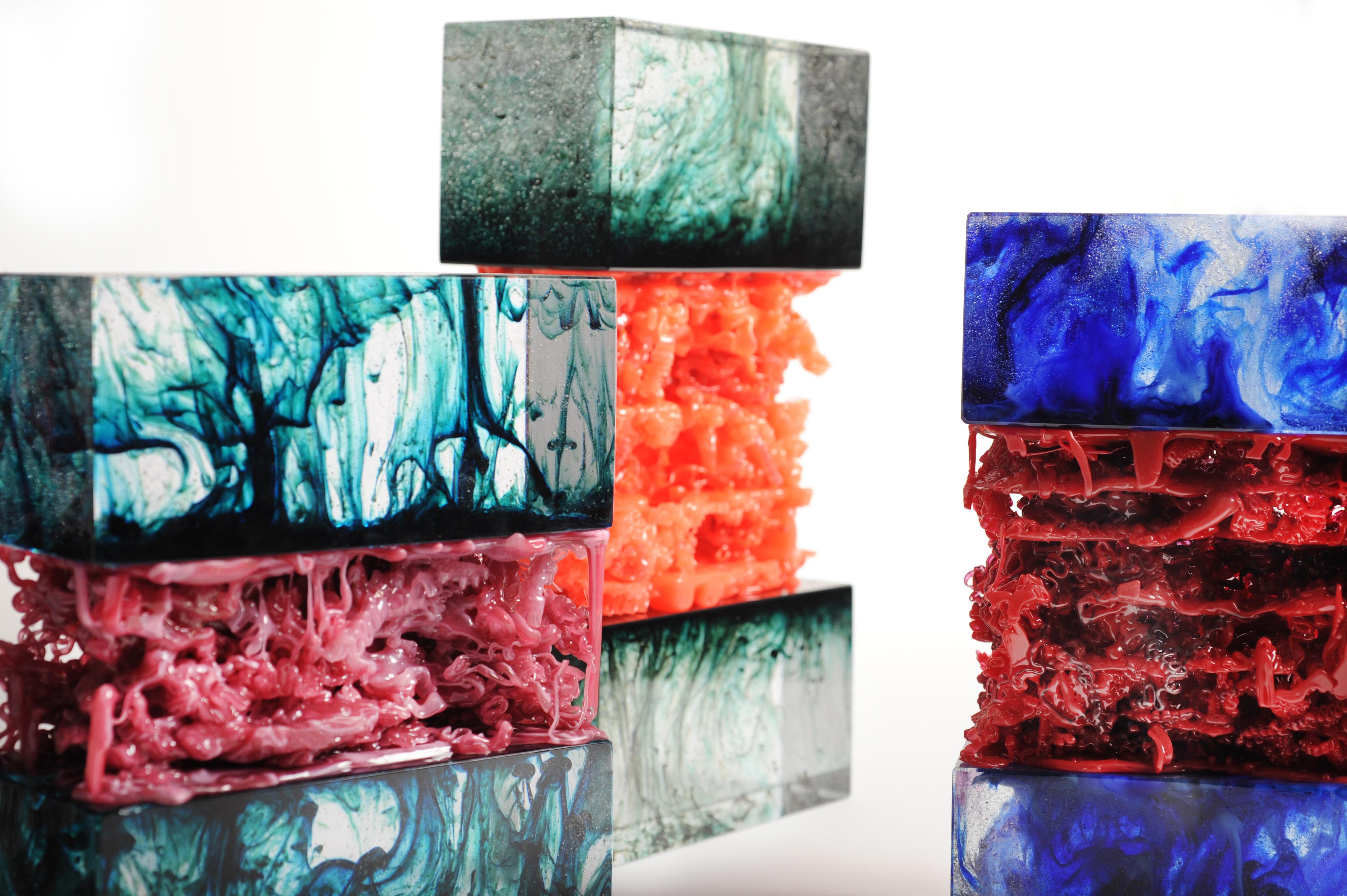 Stanley Blubrick Sculpture Glass Vs. Plastic Collection For Sale 2