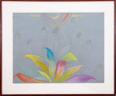 Stanley Boxer Blumensträuße Laichen Eindringlinge Signiert Buntstift Pastell & Bleistift Zeichnung