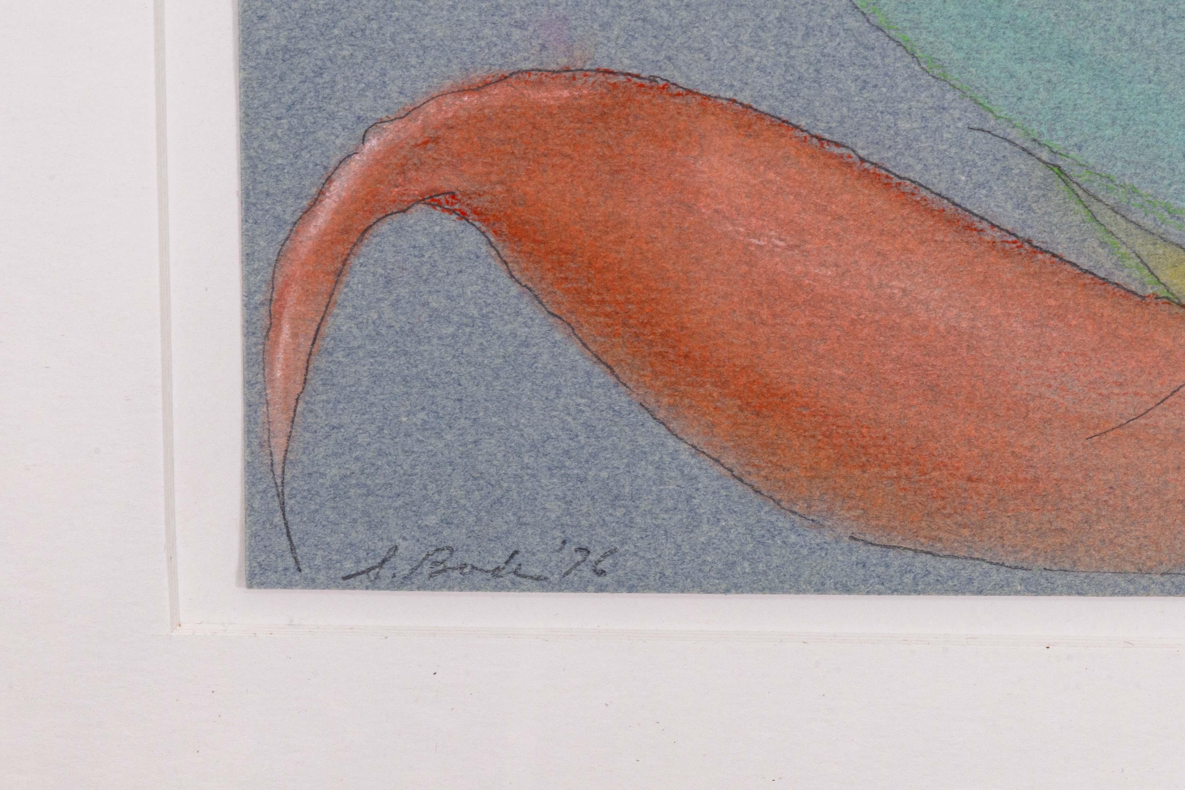 Stanley Boxer Bouquets Spawning Intruders Signed Crayon Pastel & Pencil Drawing For Sale 1