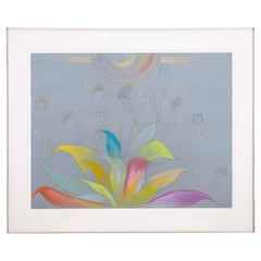 Stanley Boxer Bouquets Spawning Intruders Signed Crayon Pastel & Pencil Drawing