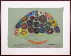 Stanley Boxer Flowered Consequence When Stared At Signed Mixed-Media on Paper