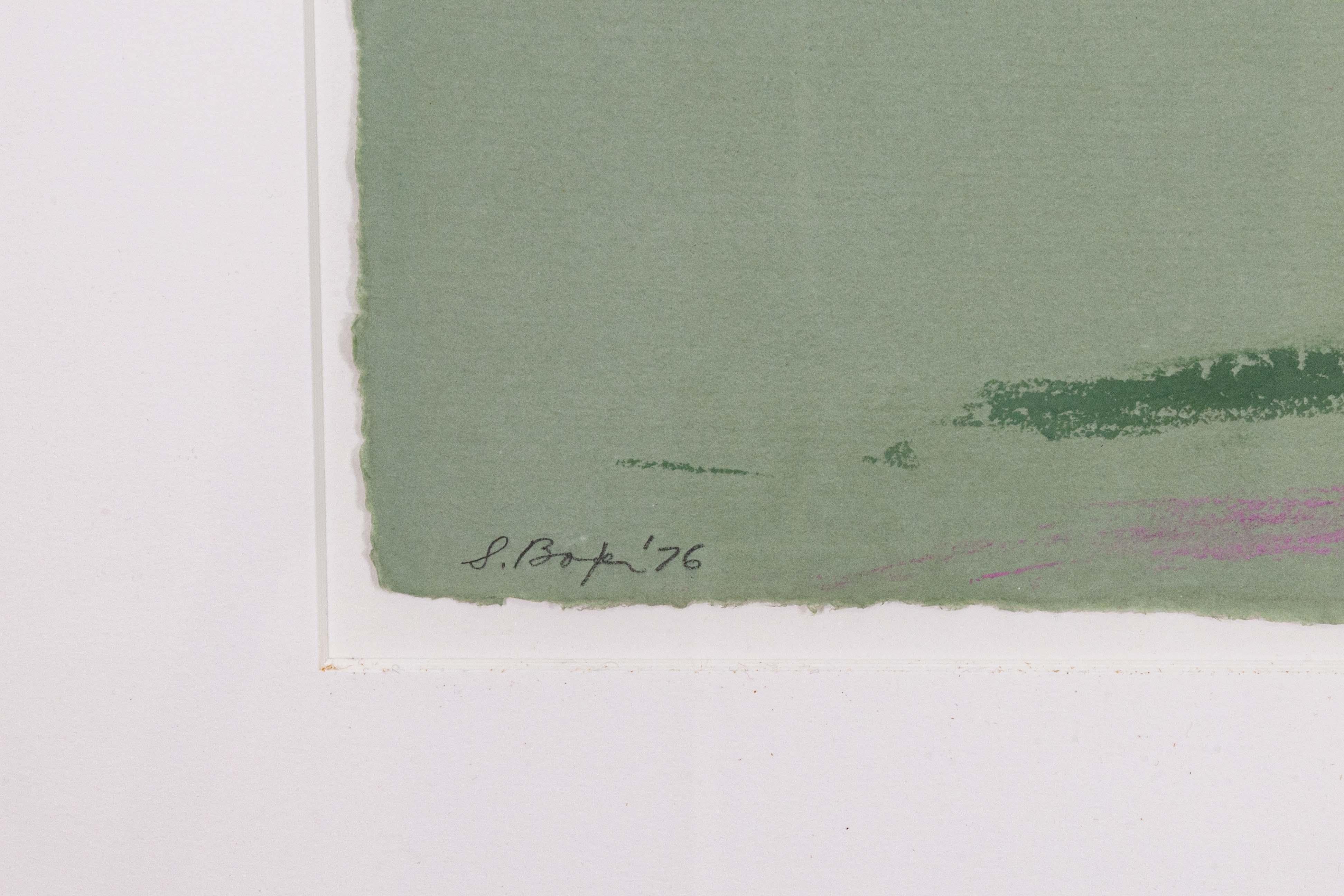 Stanley Boxer Flowered Consequence When Stared At Signed Mixed-Media on Paper For Sale 2