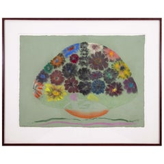 Stanley Boxer Flowered Consequence When Stared At Signed Mixed-Media on Paper