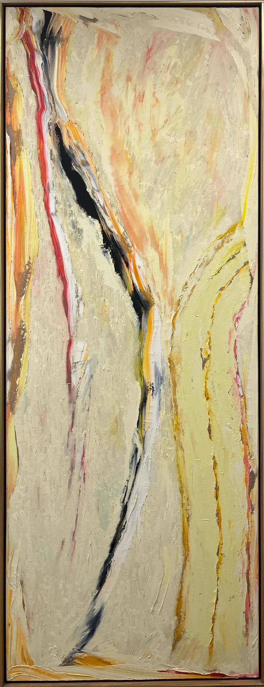 20th c Abstract colorful oil by Stanley Boxer, Smittenflowersofnoon