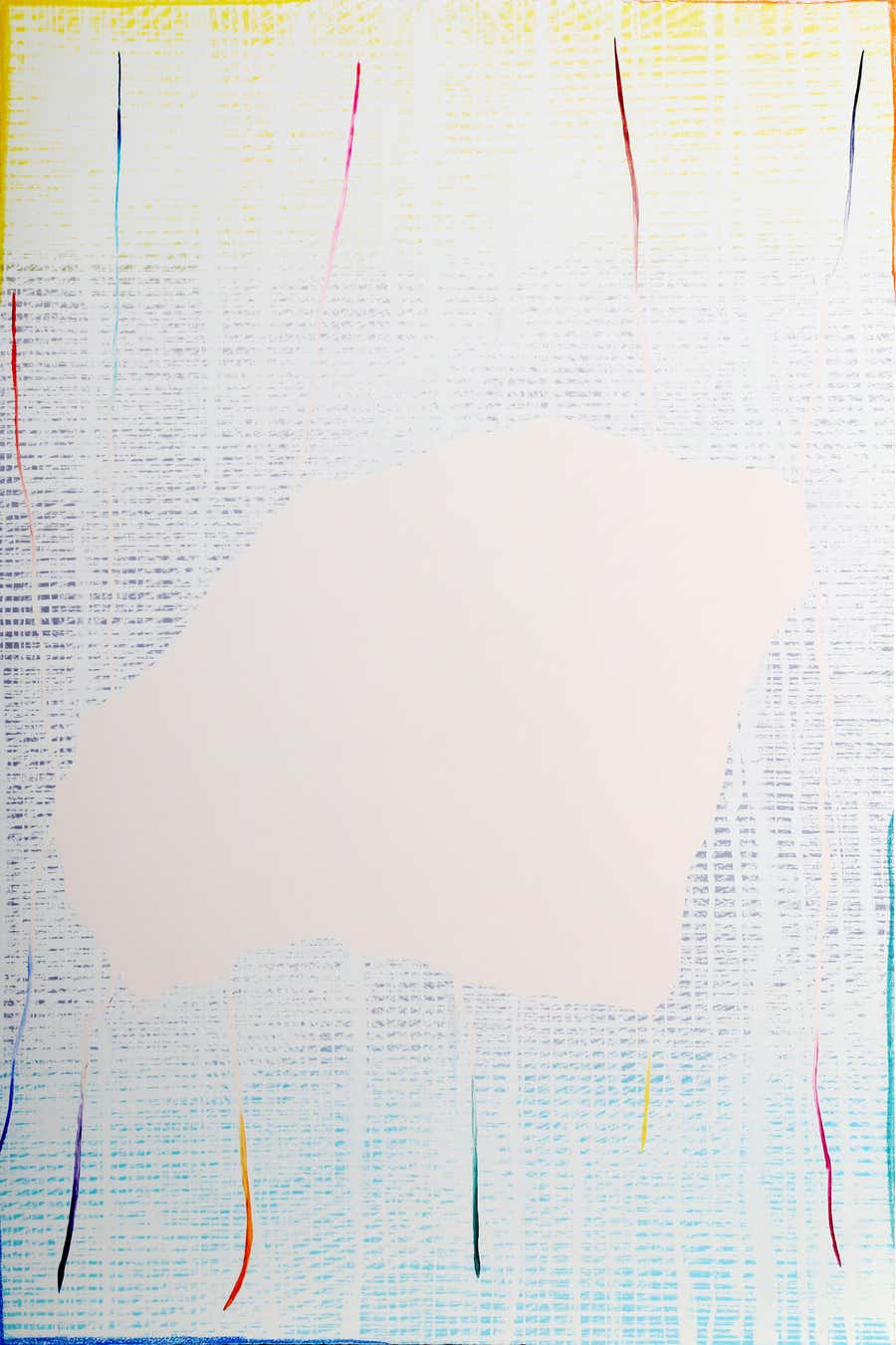 Signed Abstract Expressionist Screenprint by Stanely Boxer