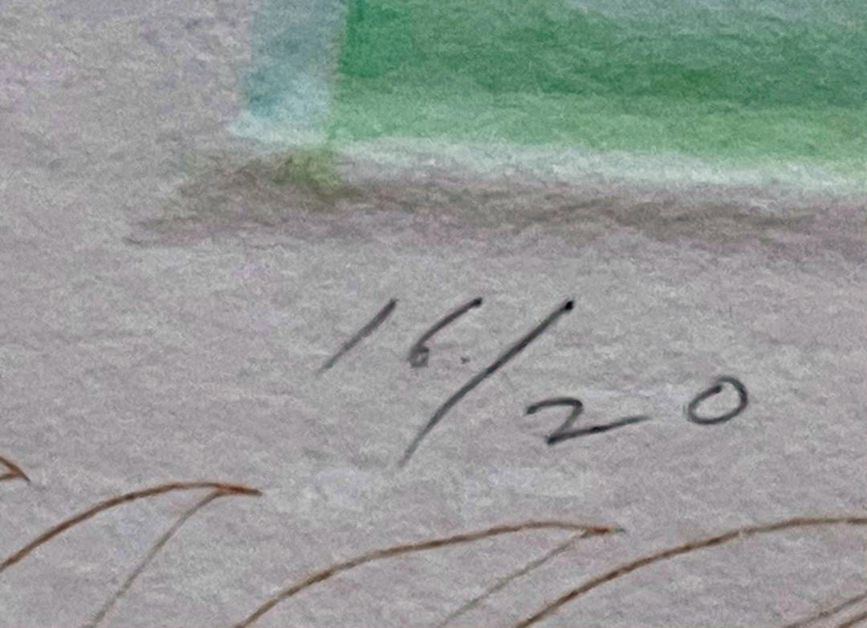Stanley Boxer
Finale, extrait du Carnaval des animaux (Tyler Graphics, 119:SB31), 1979
Eau-forte, aquatinte, gravure et pointe sèche sur papier artisanal TGL coloré à la main
Edition 16/20
Crayon signé et numéroté 16/20 au recto ; marques d'atelier