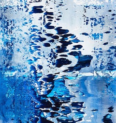 "Noise Moment 1-6", abstract art, blue, cold ones, richter like, contemporary