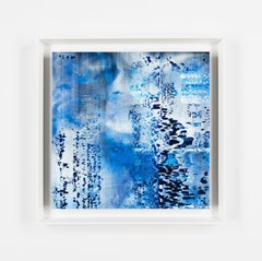 "Noise Moment 1-6", abstract art, blue, cold ones, richter like, contemporary