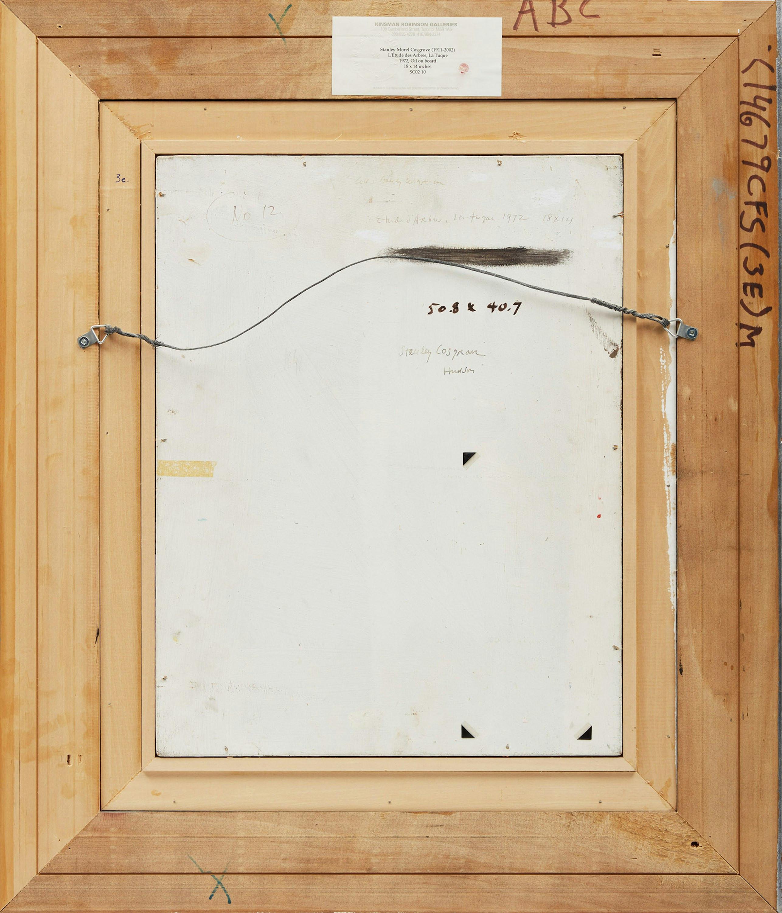Stanley Cosgrove, 1911-2002, Kanadier
La Tuque , 1972

Öl auf Karton
18 x 14 Zoll
45.7 x 35.6 cm
 
signiert unten rechts; signiert, betitelt;
datiert 1972 und rückseitig beschriftet 
