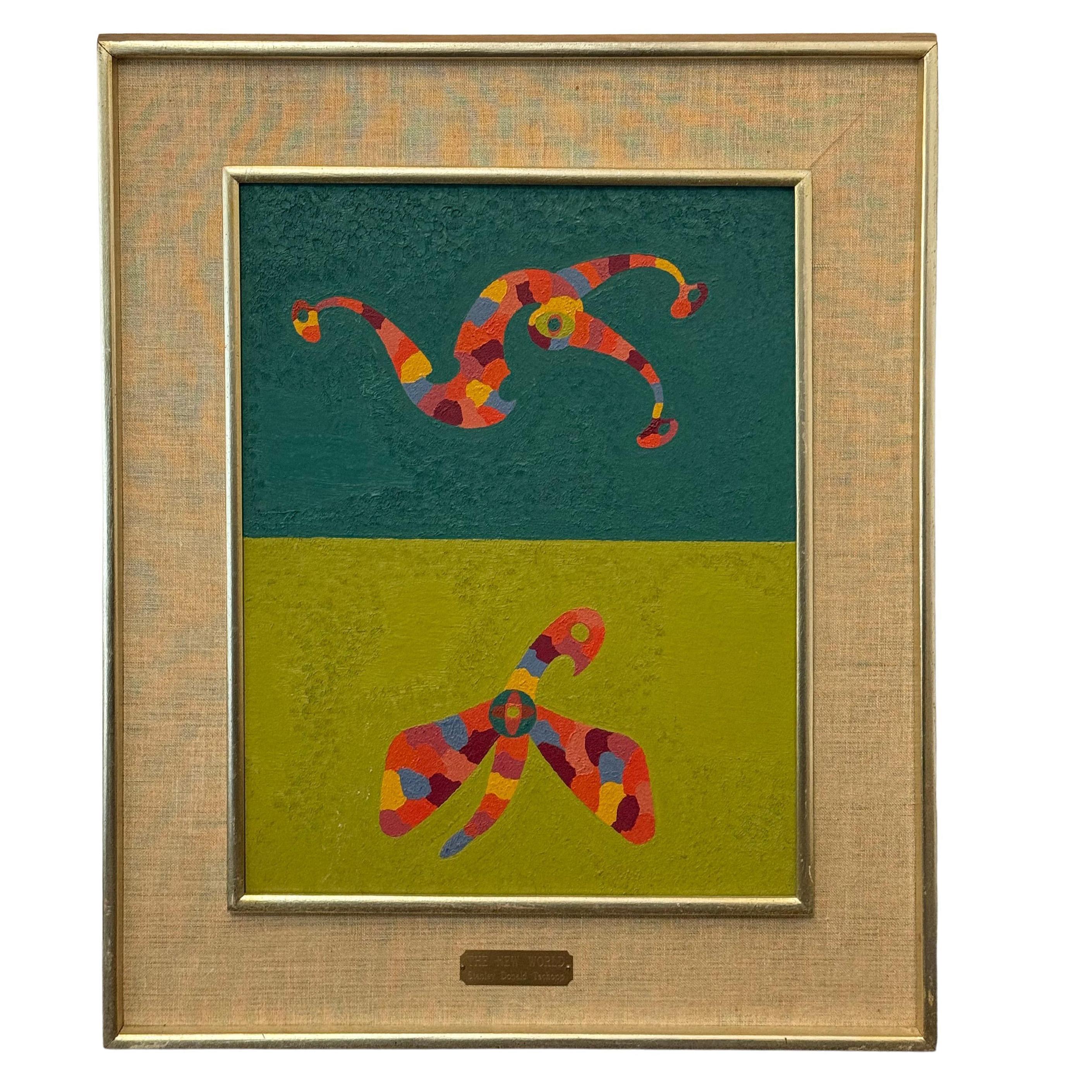 Abstract Painting Stanley Donald Tschopp - "Le nouveau monde",  Peinture acrylique post-moderne de Stanley Donald Tchoppe