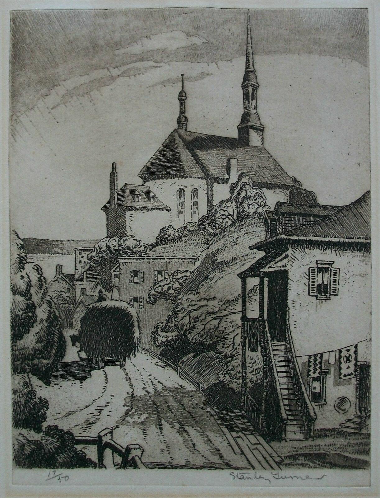 Canadian Stanley F. Turner R.C.A, Château-richer, Etching on Paper, Canada, 1932 For Sale