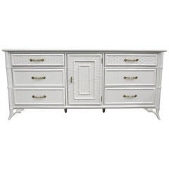 Stanley Faux Bamboo Lacquered Chest of Drawers