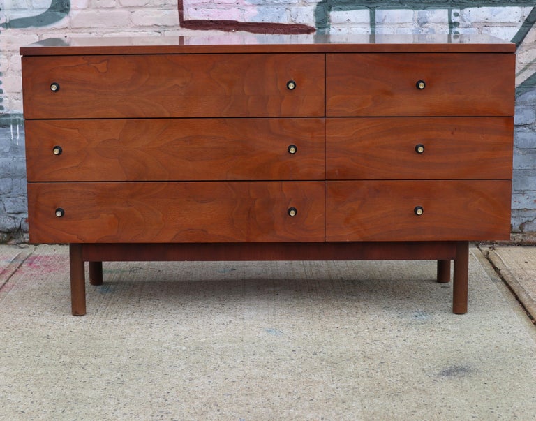 Stanley Furniture Company Walnut Dresser Sideboard Credenza at 1stDibs
