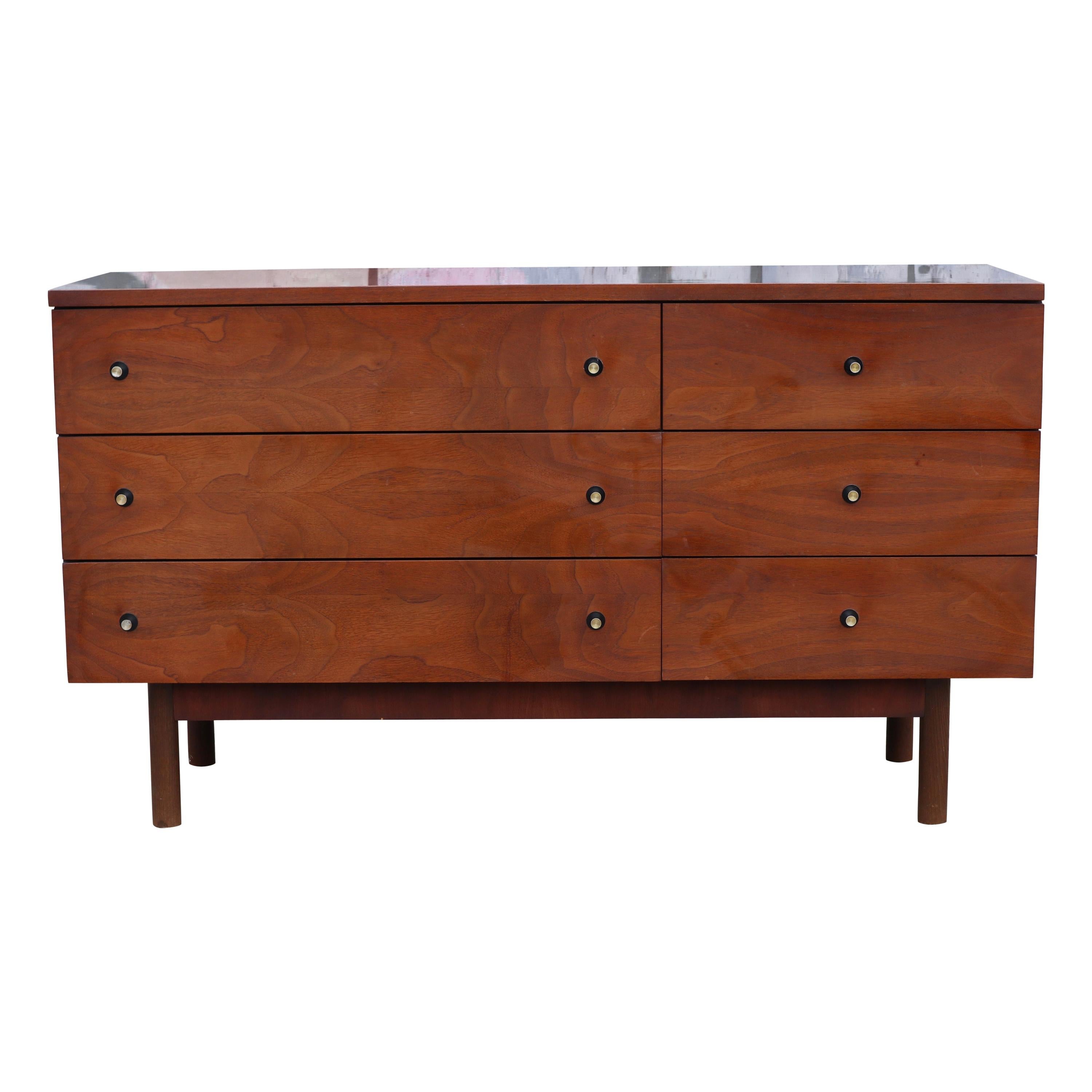 Stanley Furniture Company Walnut Dresser Sideboard Credenza