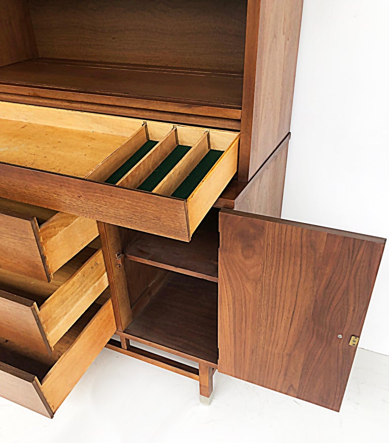 Stanley Furniture MidCentury Walnut Rosewood China by H Paul