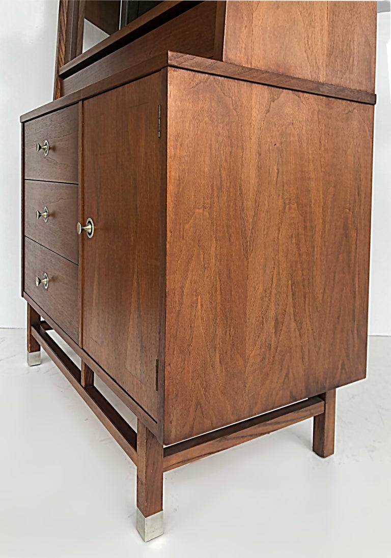 Stanley Furniture MidCentury Walnut Rosewood China by H Paul