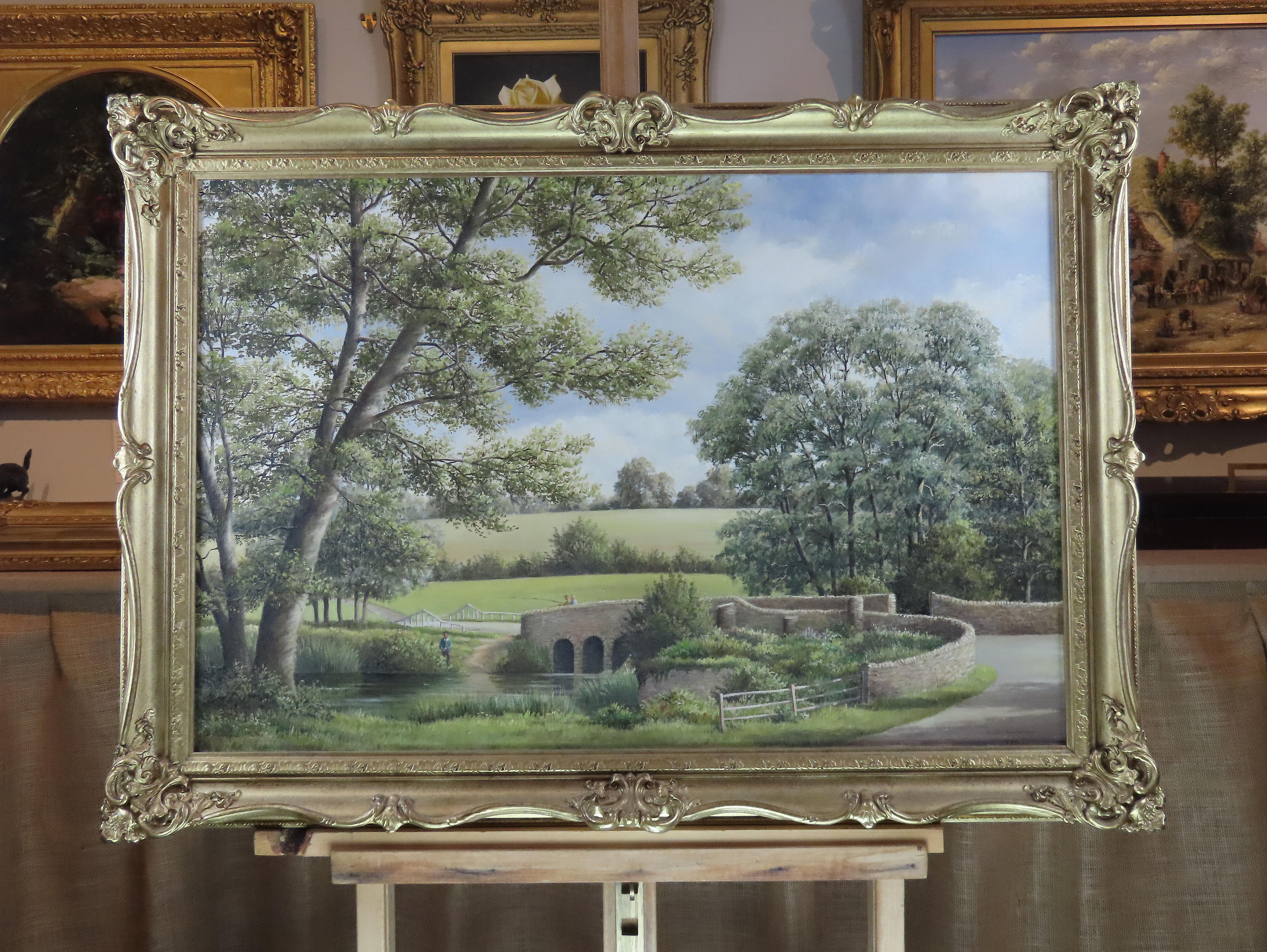Original Ölgemälde auf Leinwand, STANLEY G. ANDERSON, „Oakley, Bedford“, Öl im Angebot 1