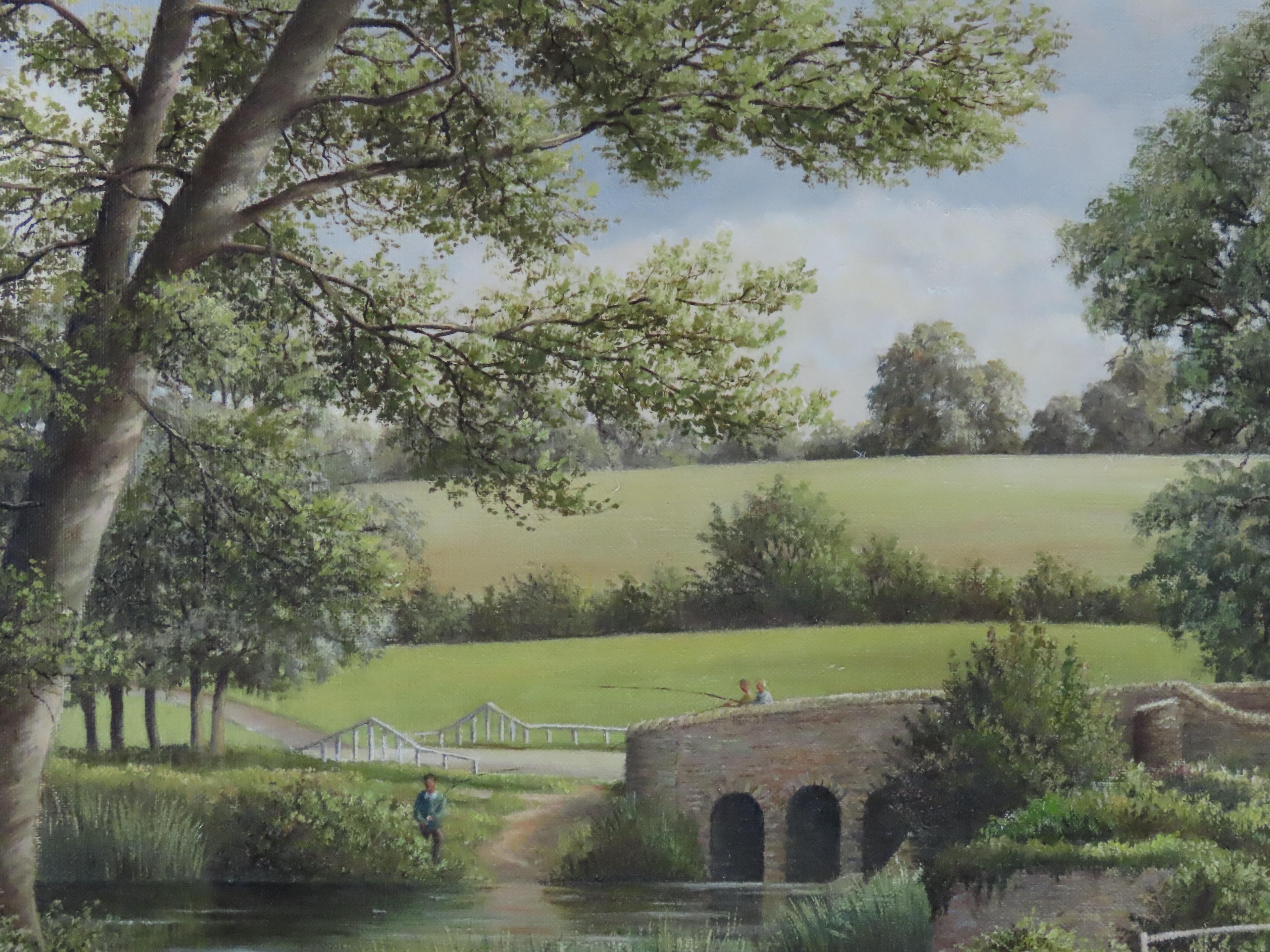Original Ölgemälde auf Leinwand, STANLEY G. ANDERSON, „Oakley, Bedford“, Öl im Angebot 3