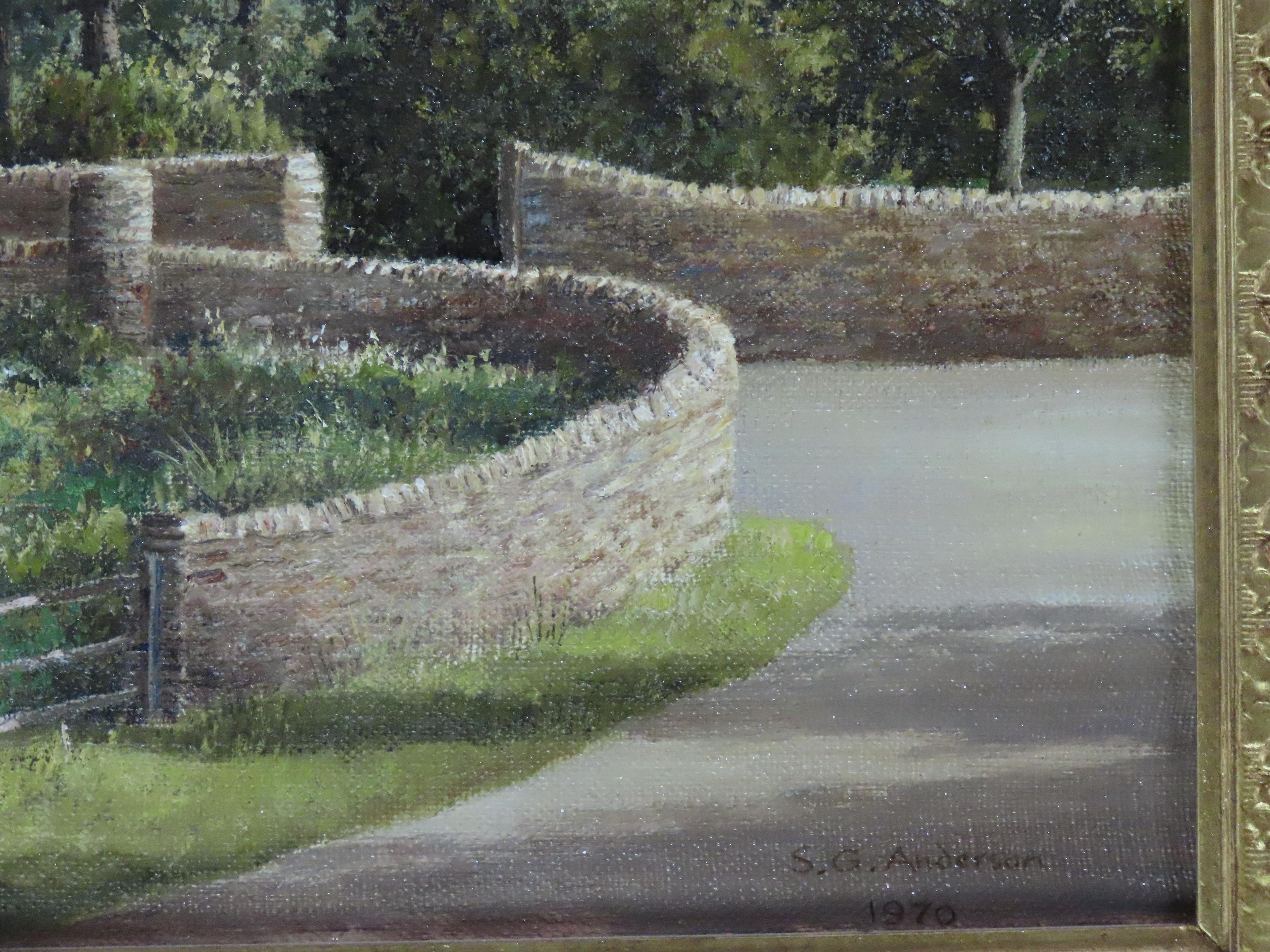 Original Ölgemälde auf Leinwand, STANLEY G. ANDERSON, „Oakley, Bedford“, Öl im Angebot 5